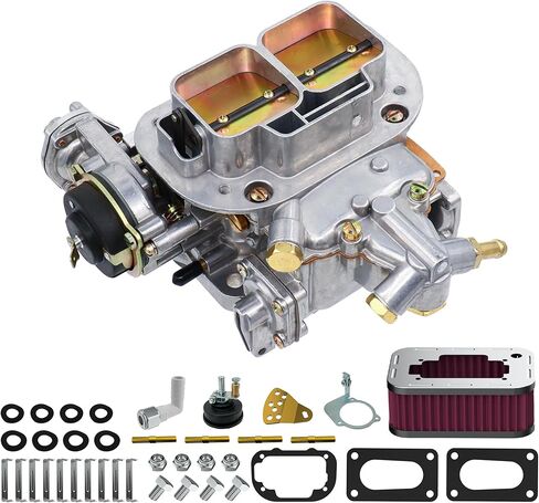 مكربن ​​جديد 2 برميل مع مجموعة منقي الهواء لـ Weber 32/36 DGV DGEV خنق كهربائي 32x36 لسيارة Toyota Pickup Celica Corona 20R 22R Holley Mazda B2000 B2200 Datsun 510 610 620 710 CJ5 CJ7 CJ8 in Saudi Arabia