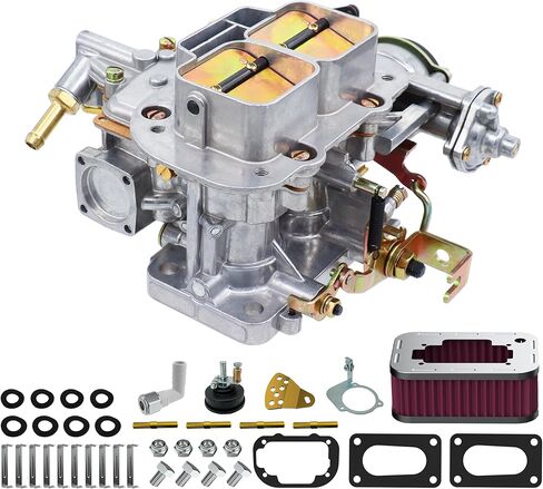 مكربن ​​جديد 2 برميل مع مجموعة منقي الهواء لـ Weber 32/36 DGV DGEV خنق كهربائي 32x36 لسيارة Toyota Pickup Celica Corona 20R 22R Holley Mazda B2000 B2200 Datsun 510 610 620 710 CJ5 CJ7 CJ8 in Saudi Arabia