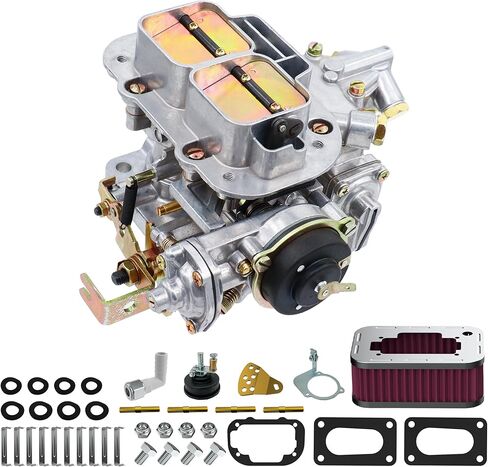 مكربن ​​جديد 2 برميل مع مجموعة منقي الهواء لـ Weber 32/36 DGV DGEV خنق كهربائي 32x36 لسيارة Toyota Pickup Celica Corona 20R 22R Holley Mazda B2000 B2200 Datsun 510 610 620 710 CJ5 CJ7 CJ8 in Saudi Arabia