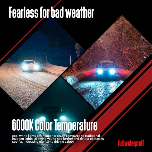 D8S 6000K HID Headlight Bulbs – Xenon White 35W 6000LM – Plug and Play OEM HID Replacement – UV Quartz Glass, Waterproof – Pack of 2 in Saudi Arabia