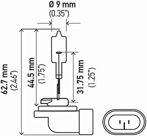 HELLA 889 Standard Halogen Bulb, 12 V, 27W in Saudi Arabia