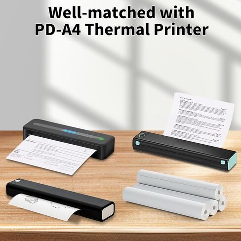 ورق طابعة حراري Immuson مقاس 8.5 بوصة × 11 بوصة مقاس حرف أمريكي، 4 لفات من الورق الحراري سريع الجفاف، لفة ورق حراري متعددة الأغراض للطابعة الحرارية المحمولة in Kuwait