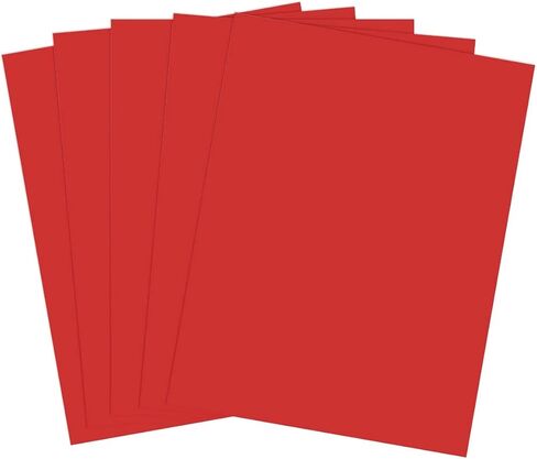 حزمة ورق سندات ملونة من UOFFICE مقاس 8.5 بوصة × 11 بوصة، 20 رطل، 100 صفحة (أحمر) in Kuwait