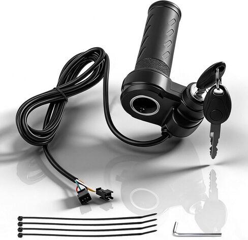 Ridstar Q20 Full Twist Throttle,3-Pin Plug and Play with 2 Keys,Universal Electric Bike Throttle Grip for Ridstar Q20/Q20Lite /Q20Pro/H20/H26 Pro/H20 Pro Most Ebikes,Motorcycles,Scooters in Kuwait