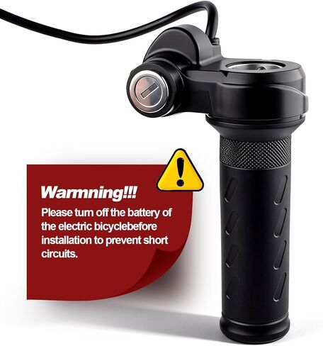 Ridstar Q20 Full Twist Throttle,3-Pin Plug and Play with 2 Keys,Universal Electric Bike Throttle Grip for Ridstar Q20/Q20Lite /Q20Pro/H20/H26 Pro/H20 Pro Most Ebikes,Motorcycles,Scooters in Kuwait