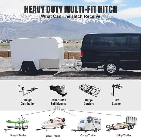 Magnus Assembly Class 3 Trailer Hitch 2 Inches Receiver Tube Towing Hitch Compatible with 2003-2006 Chevrolet Suburban Avalanche 1500 2500 Tahoe GMC Yukon Cadillac Escalade EXT ESV in Kuwait