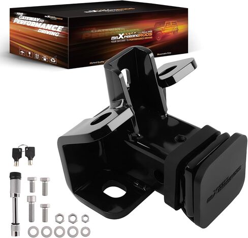 جهاز استقبال وصلة المقطورة maxpeedingrods فئة 3، جهاز استقبال 2 بوصة، وصلة سحب خلفية لسيارة Land Rover LR4 2010-2016، لسيارة Range Rover Sport 2006-2013، 5000 LBS GTW (أسود) in Saudi Arabia