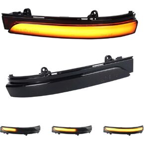 مصابيح إشارة الانعطاف الجانبية المتسلسلة LED متوافقة مع VW Jetta MK6 SE 2011 2012 2013 2014 2015 2016 2017 2018، وميض مؤشر مرآة ديناميكي، حزمة من 2 in Kuwait