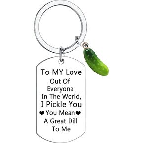 Funny Pickle Gifts for Boyfriend Girlfriend Valentine's Day Gift for Her Him To My Love Keychain Anniversary Wedding Gifts for wife husband Couple Christmas Birthday Gift in Saudi Arabia