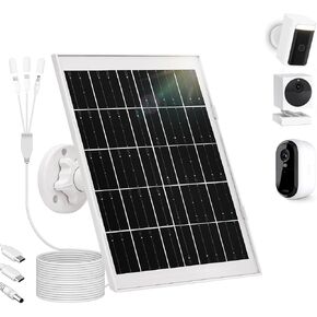 2 حزمة من الألواح الشمسية 8 واط لكاميرا Wyze & Arlo الأساسية، متوافقة مع معظم الكاميرات اللاسلكية منخفضة الطاقة، شاحن بالطاقة الشمسية مع كابل 10 أقدام + حامل قابل للتعديل، IP65 مقاوم للماء in Kuwait