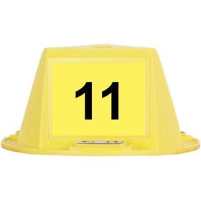 أغطية السقف المغناطيسية - قبعات السيارة المغناطيسية - مجموعة من 10 - أصفر - مرقمة من 11 إلى 20 in Kuwait