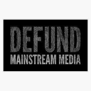 Magnet Defund Mainstream Media - وسائل الإعلام الأمريكية - ملصق فينيل مغناطيسي للدعاية مقاس 5 بوصات in Kuwait
