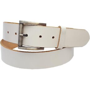 White Geunine Top Grain Leather Belt in Size S in Kuwait