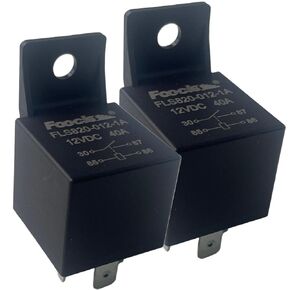 2PCS Automotive FLS820-012-1A 12V 40A Mini ISO Power Relay, SPST NO 4-Pin— Fits ISO 7588-1 Sockets; Universal Replacement for Radiator Fan, Headlight, Horn, A/C Compressor, Fuel Pump (Fit 30/87/85/86) in Kuwait