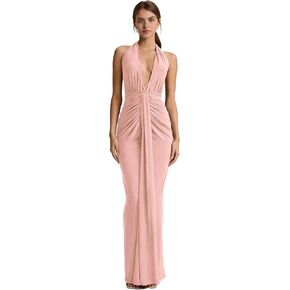 Chiffon Prom Dresses 2026 Long Halter Ball Gown Mermaid Formal Evening Party Dress for Women with Tie in Saudi Arabia