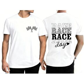 Racing Shirts for Men Checkered Flags Short Sleeve Tee for Car Lover Racing Car Vintage Men's Graphic T-Shirt in Saudi Arabia