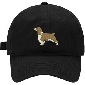 Mens Baseball Caps English Springer Embroidered Washed Cotton Adjustable Dad Hat in Kuwait