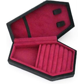 Mini Coffin-Shaped Gothic Jewelry Box for Storing Rings, Earrings, Necklaces, and Bracelets. in Kuwait