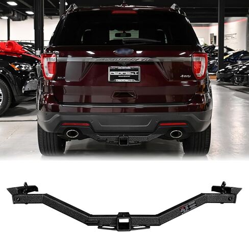 لـ 2011-2019 Ford Explorer & 2013-2017 Police Interceptor Steel Class 3 وصلة مقطورة 2 بوصة جهاز استقبال سحب خلفي (نسيج أسود) in Kuwait