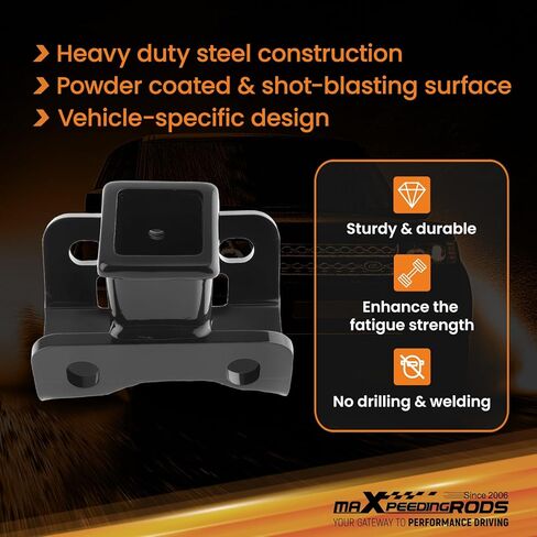 جهاز استقبال وصلة المقطورة maxpeedingrods فئة 3، جهاز استقبال 2 بوصة، وصلة سحب خلفية لسيارة Land Rover LR4 2010-2016، لسيارة Range Rover Sport 2006-2013، 5000 LBS GTW (أسود) in Saudi Arabia
