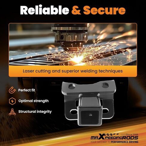 جهاز استقبال وصلة المقطورة maxpeedingrods فئة 3، جهاز استقبال 2 بوصة، وصلة سحب خلفية لسيارة Land Rover LR4 2010-2016، لسيارة Range Rover Sport 2006-2013، 5000 LBS GTW (أسود) in Saudi Arabia