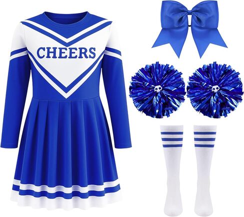 Haysandy Girls Cheerleader Costume Outfit Set Fancy Dress for Halloween Birthday Party in Saudi Arabia