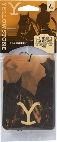 Plasticolor 005675R01 Yellowstone Cowboy & Y Logo Paper Air Freshener - 2 pack in Saudi Arabia