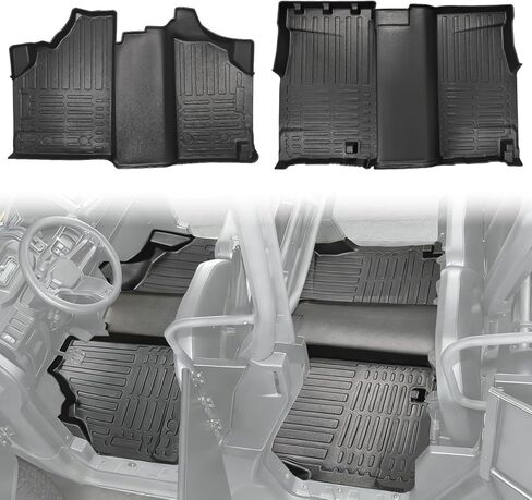 Upgraded Floor Mats Compatible with 2016-2025 Can-Am Defender MAX HD7 HD8 HD9 HD10 Anti-Slip All-Weather Protection Rubber Floor Liners for Front and Rear Seats in Saudi Arabia