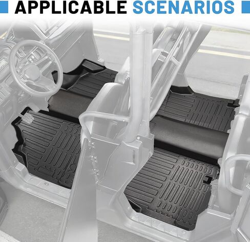 Upgraded Floor Mats Compatible with 2016-2025 Can-Am Defender MAX HD7 HD8 HD9 HD10 Anti-Slip All-Weather Protection Rubber Floor Liners for Front and Rear Seats in Saudi Arabia