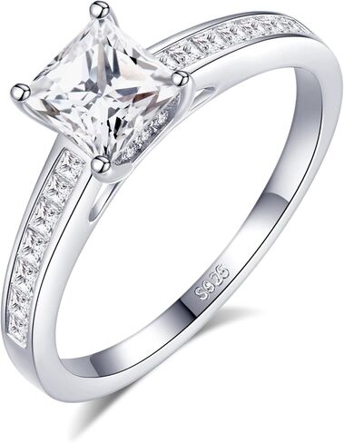 1 Carat LAB GROWN Diamond Princess Cut Diamond Engagement Ring, (D-E Color VVS Clarity) in Saudi Arabia