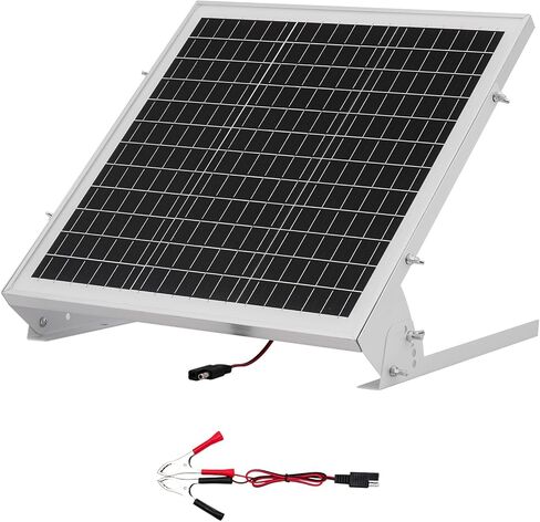 VEVOR 50W 12V Solar Battery Trickle Charger Maintainer, Mono Solar Panel Battery Charger with Upgraded MPPT Controller & Adjustable Mount Bracket, IP65 Waterproof for Car Boat RV Trailer House Roof in Saudi Arabia