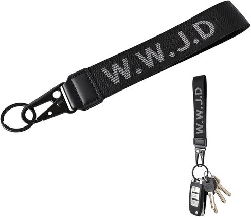 Christian Keychain Wristlet Streetwear Car Keychain Wrist Strap Fabric For Men and Women Ebike Christian Gift for Dad/Son/Husband/Loves/Friends on Christmas/Easter/Birthday/Father's Day in Saudi Arabia