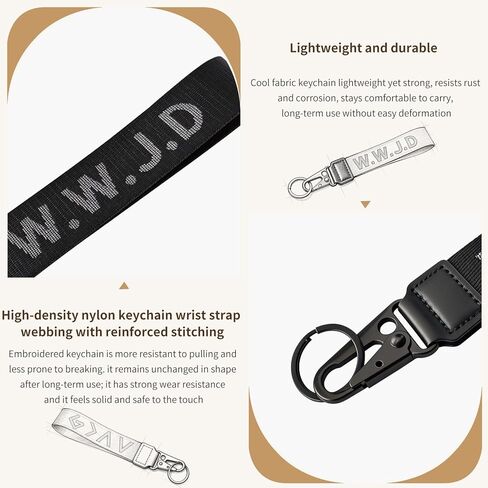 Christian Keychain Wristlet Streetwear Car Keychain Wrist Strap Fabric For Men and Women Ebike Christian Gift for Dad/Son/Husband/Loves/Friends on Christmas/Easter/Birthday/Father's Day in Saudi Arabia