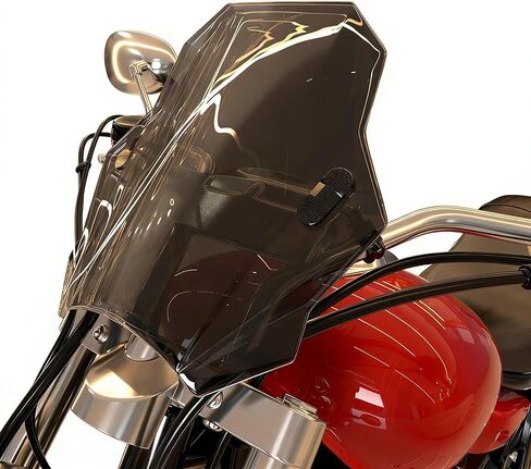 Areyourshop Universal Motorcycle Adjustable Windshield Wind Screen fits for Motorcycle with 22MM 25MM 28MM Handlebar in Kuwait