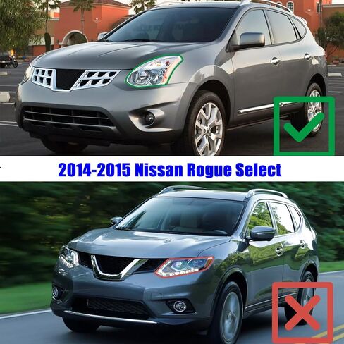 2008 2009 2010 2011 2012 2013 Rogue Headlights Assembly Replacement for 08-13 Rogue, 14-15 Rogue Select Headlamp & Corner Lights, Black Housing Clear Lens, L+R in Saudi Arabia