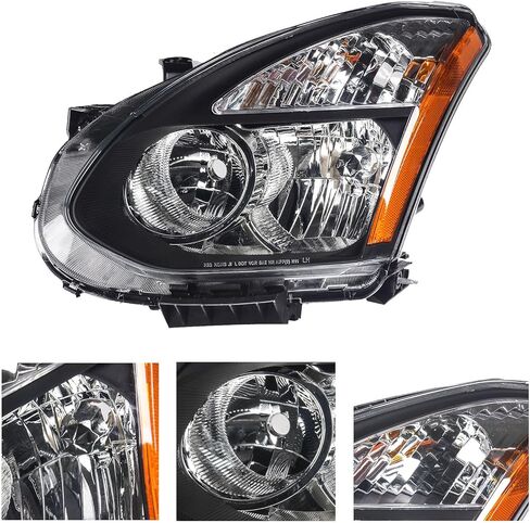 2008 2009 2010 2011 2012 2013 Rogue Headlights Assembly Replacement for 08-13 Rogue, 14-15 Rogue Select Headlamp & Corner Lights, Black Housing Clear Lens, L+R in Saudi Arabia