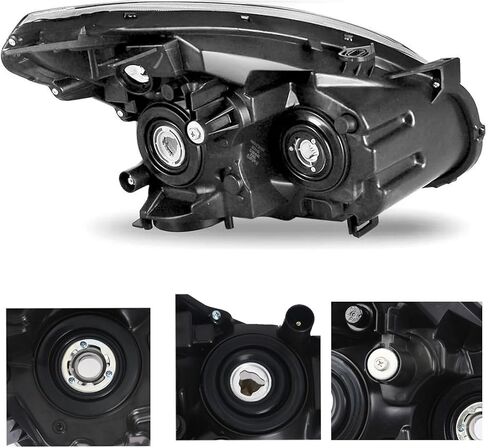 2008 2009 2010 2011 2012 2013 Rogue Headlights Assembly Replacement for 08-13 Rogue, 14-15 Rogue Select Headlamp & Corner Lights, Black Housing Clear Lens, L+R in Saudi Arabia