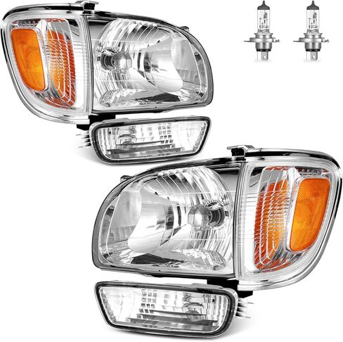 المصابيح الأمامية ث/لمبات ل 2001 2002 2003 2004 تويوتا تاكوما الهالوجين كشافات استبدال السائق والركاب الجانب in Kuwait