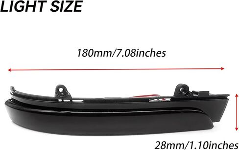 مصابيح إشارة الانعطاف الجانبية المتسلسلة LED متوافقة مع VW Jetta MK6 SE 2011 2012 2013 2014 2015 2016 2017 2018، وميض مؤشر مرآة ديناميكي، حزمة من 2 in Kuwait