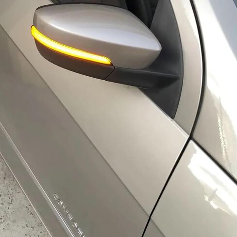 مصابيح إشارة الانعطاف الجانبية المتسلسلة LED متوافقة مع VW Jetta MK6 SE 2011 2012 2013 2014 2015 2016 2017 2018، وميض مؤشر مرآة ديناميكي، حزمة من 2 in Kuwait