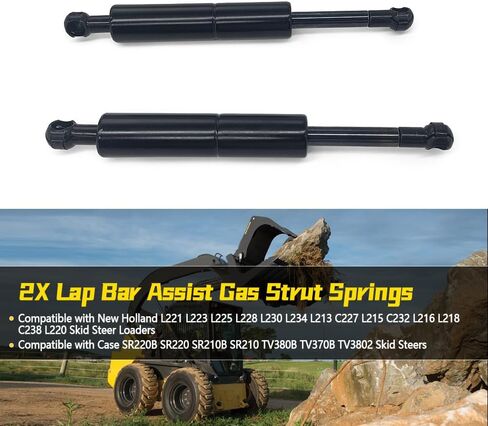 Gas Strut Lap Bar Assist Gas Shock Fit for New Holland L220 L221 C238 L220 L230 Case SR220B SR210, Lift Support Replace 84371064 P10386 P8134, Pack of 2 in Saudi Arabia