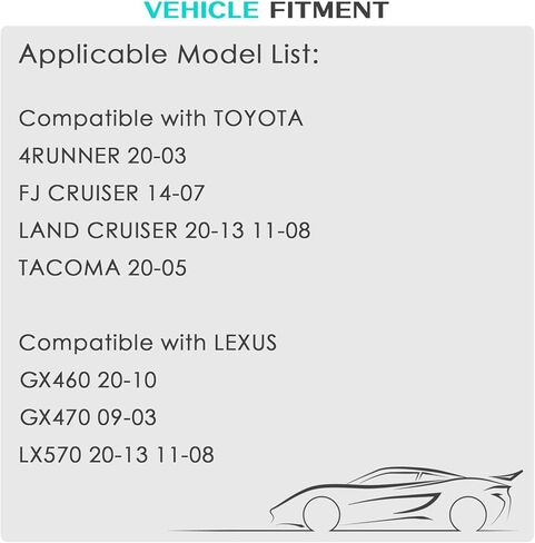 2 قطعة مستشعر سرعة العجلات الأمامية اليسرى واليمنى ABS متوافق مع Toyota 4RUNNER FJ GX460 GX470 Land Cruiser LX570 Tacoma ALS684 ALS685 03 04 05 06 07 08 09 10 11 12 13 14 15 16 17 18 19 20 in Saudi Arabia