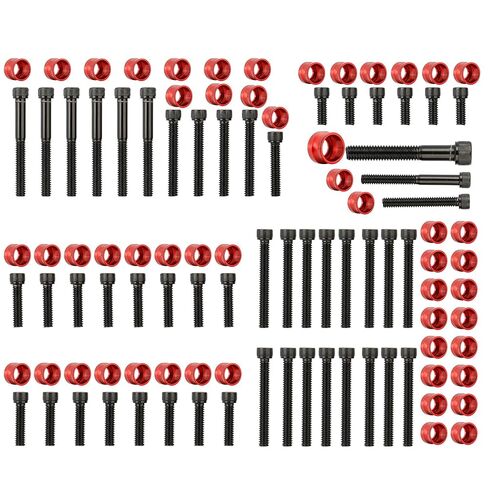 MoKitDora 52 pcs Black Engine Bolt & Head Toppers Caps Bolt Covers Hardware Full Kit for 2004-later Harley Sportster, Gold in Saudi Arabia