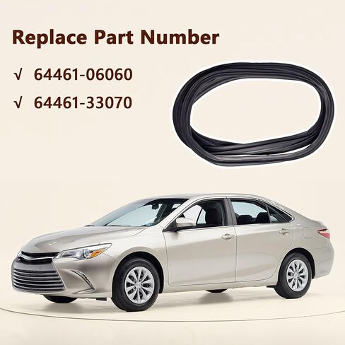 Rear Trunk Lid Weatherstrip Rubber Gasket Seal Fit for Toyota Camry 2007-2016 & RAV4 2009-2014, Weatherstripping Seal Replace 64461-06060 6446106060 64461-33070 6446133070 in Kuwait