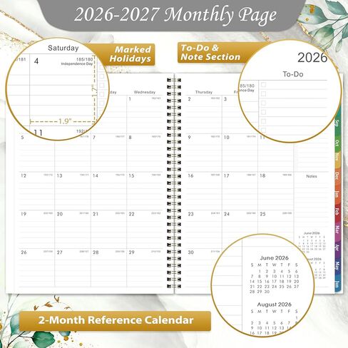 2026-2027 Planner - Academic 2026-2027 Planner, July 2026-June 2027, Weekly and Monthly Planner with 12 Month, 8.5" x 11", with Colorful Tabs, Inner Pocket in Kuwait