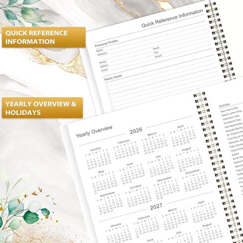 2026-2027 Planner - Academic 2026-2027 Planner, July 2026-June 2027, Weekly and Monthly Planner with 12 Month, 8.5" x 11", with Colorful Tabs, Inner Pocket in Kuwait