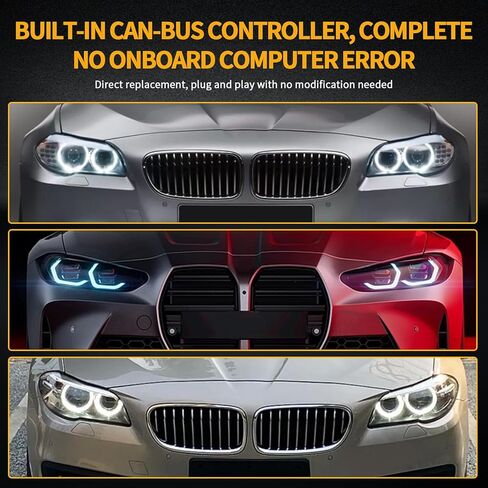 2 قطعة عيون الملاك خاتم على شكل هالة ماركر ضوء لمبة Canbus لسيارات BMW 1-5-6-7series 2000-2006 E87 E39 E60 E61 E63 E64 E65 E66 X3 X5 اكسسوارات السيارات in Kuwait