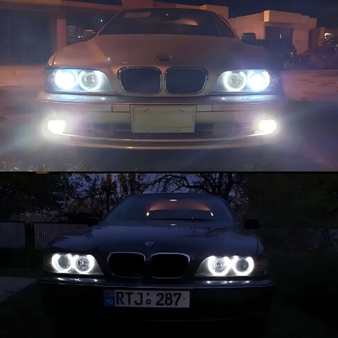2 قطعة عيون الملاك خاتم على شكل هالة ماركر ضوء لمبة Canbus لسيارات BMW 1-5-6-7series 2000-2006 E87 E39 E60 E61 E63 E64 E65 E66 X3 X5 اكسسوارات السيارات in Kuwait