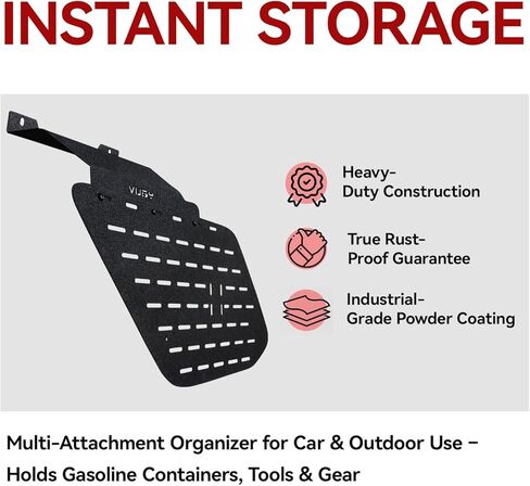 4Runner Rear Window Molle Panel Modular Storage Panel System Exterior Cargo Rack Shelf Compatible with 2010-2024 Toyota 4Runner 5th Gen (Exclude 10-13 Trail, 19+TRD Pro) - Pair in Saudi Arabia
