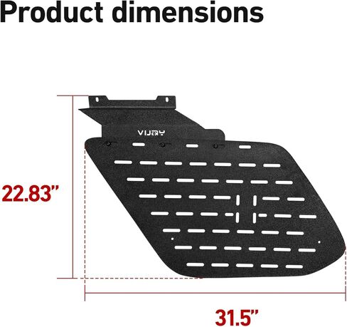 4Runner Rear Window Molle Panel Modular Storage Panel System Exterior Cargo Rack Shelf Compatible with 2010-2024 Toyota 4Runner 5th Gen (Exclude 10-13 Trail, 19+TRD Pro) - Pair in Saudi Arabia